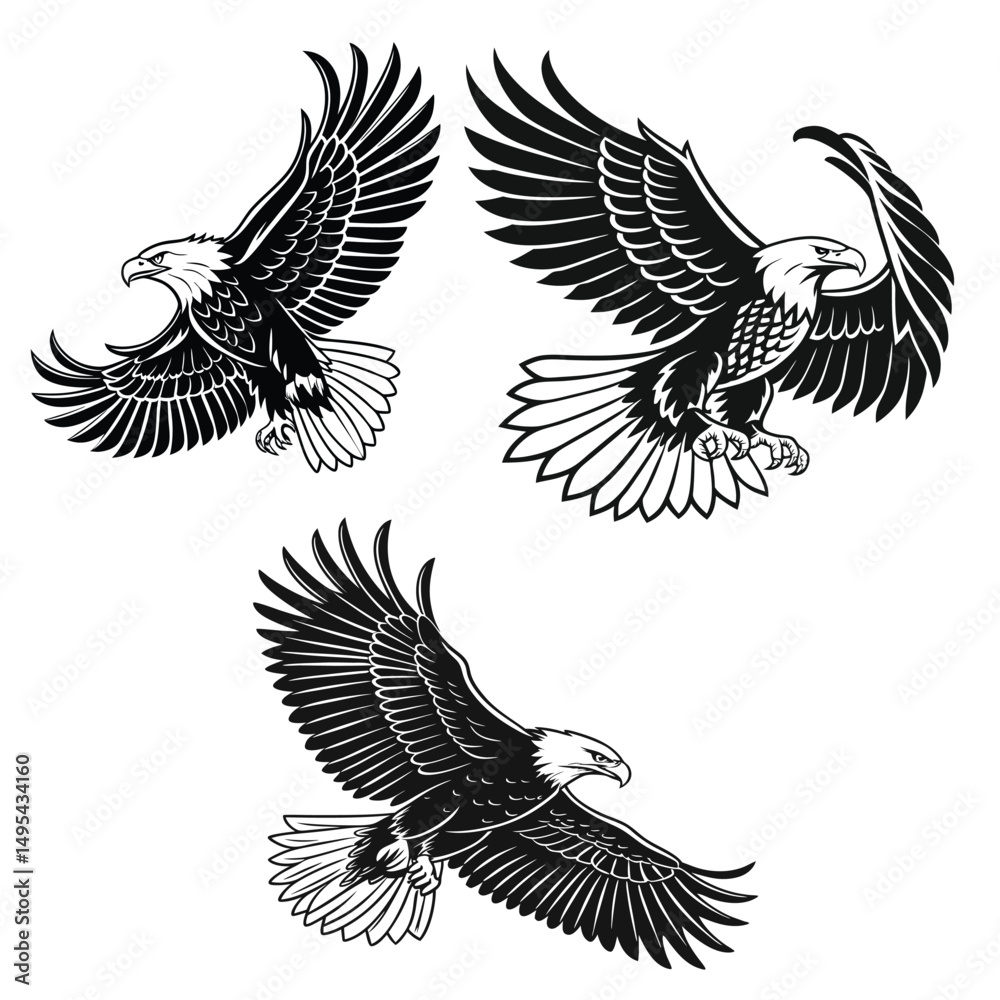 Obraz premium Egal black and white vector