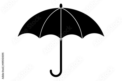 red umbrella isolated on white background
