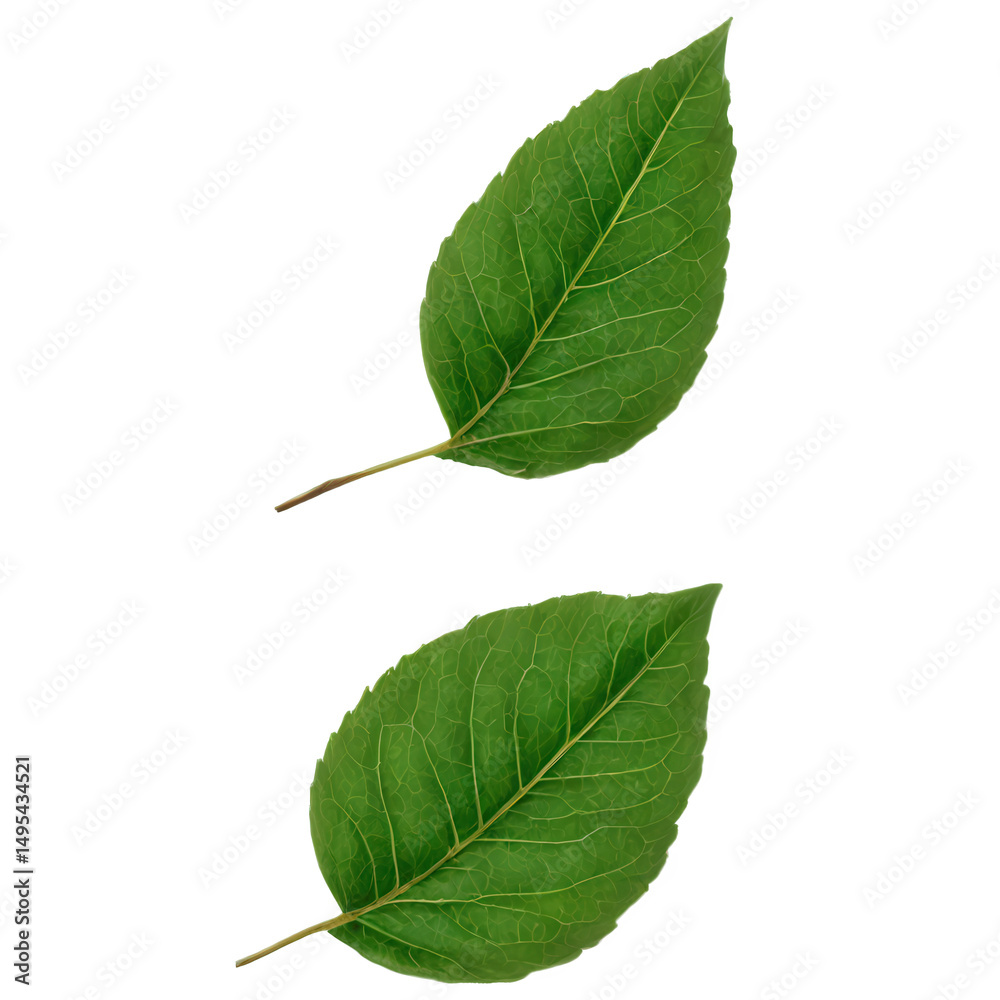 Fototapeta premium leaves isolate on white background. Selective focus. Nature.
