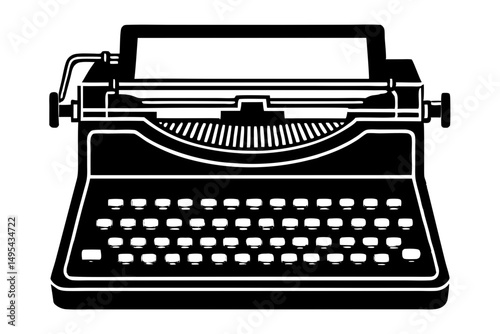 old typewriter with paper