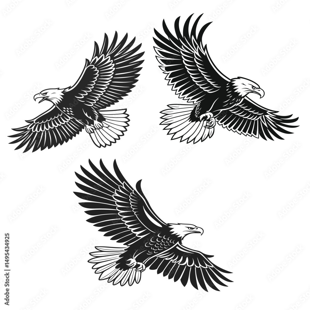 Fototapeta premium Egal black and white vector