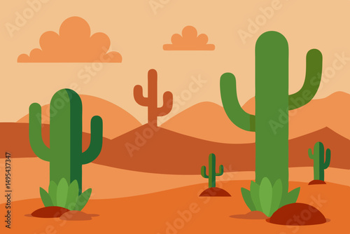 saguaro cactus in the desert
