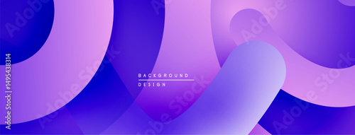 Abstract fluid shapes, purple hues, gradient background. Modern design element for digital projects, presentations.