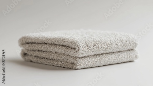 Folded beige towel