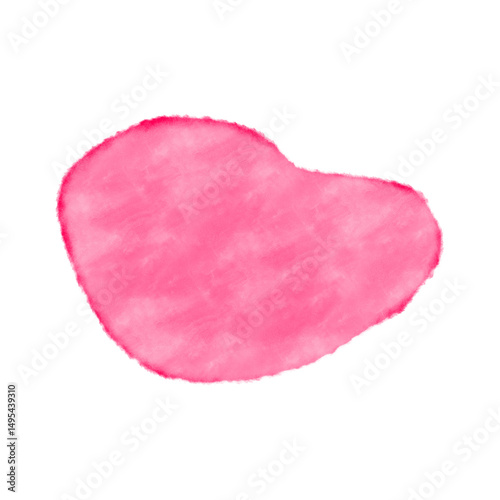 A vibrant red watercolor heart shape, abstract element representing themes of love, affection, and passion. Perfect for romantic designs, Valentine's Day, and decorative projects.