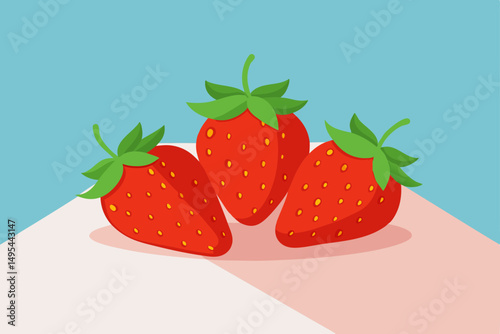 strawberry on a white background