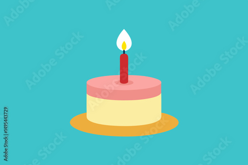 birthday cake with candle