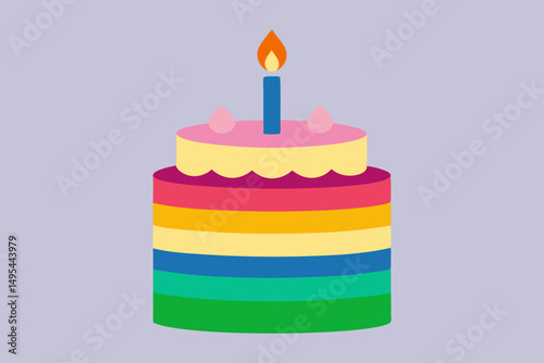 birthday cake with candles