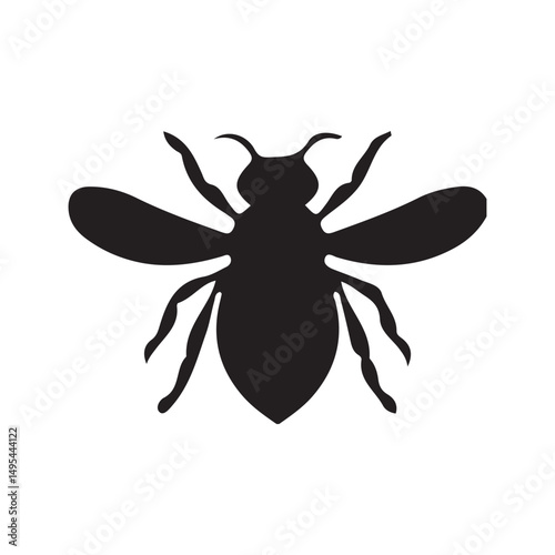 ant facing, isolated white background, minimalist design, logo graphic. vector illustration eps 10