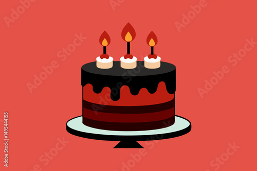 birthday cake vector illustration