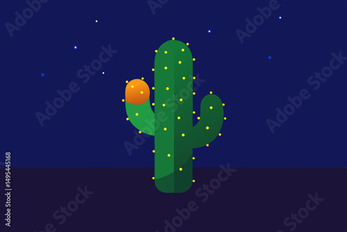 cactus in the night