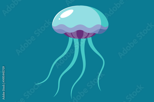 jellyfish in blue water
