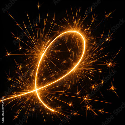 Sparkler Trail Light Background