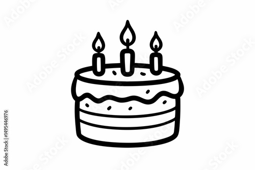 birthday cake with candles