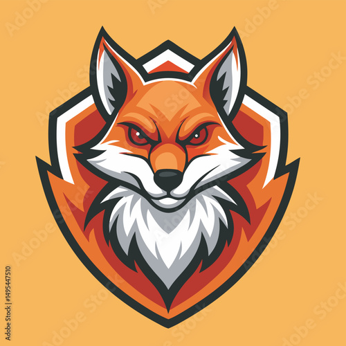 red fox vector illustration