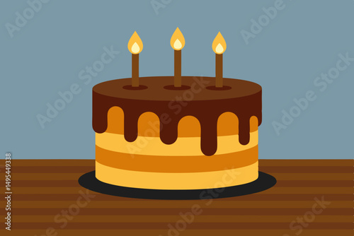 birthday cake with candles