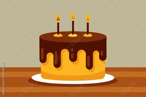 birthday cake with candles