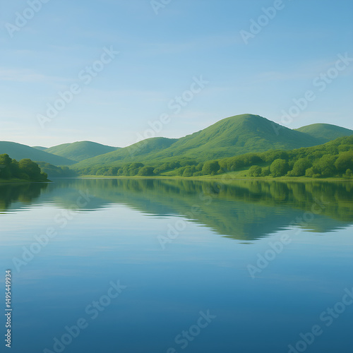 Serene Lake and Mountain Reflection