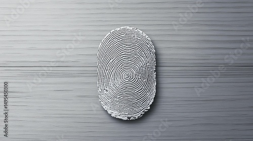 Fingerprint on light gray wooden surface