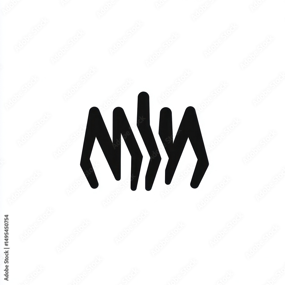 Fototapeta premium Abstract black logo design, white background