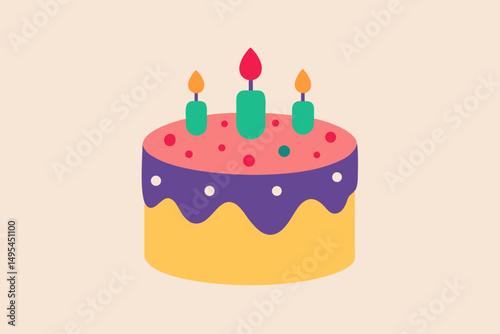 birthday cake with candles