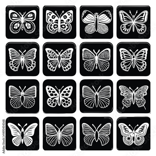 Butterfly Vector Silhouettes and Designs