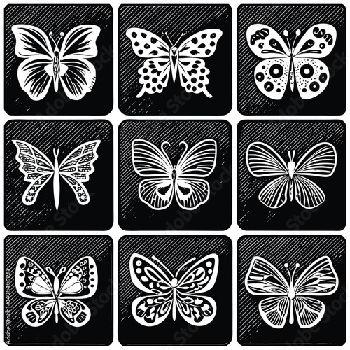 Butterfly Vector Silhouettes and Designs