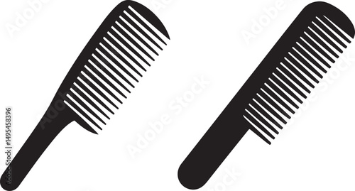 a black comb,a black hair brush
