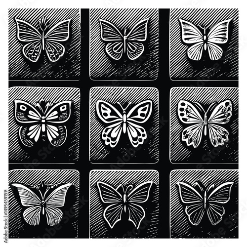 Butterfly Vector Silhouettes and Designs