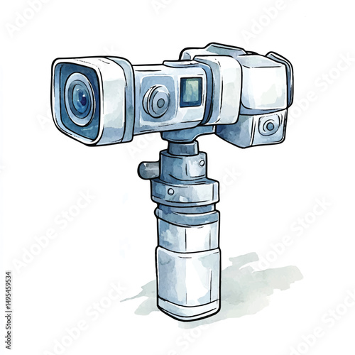 A Gimbal Stabilizer simple cartoon
