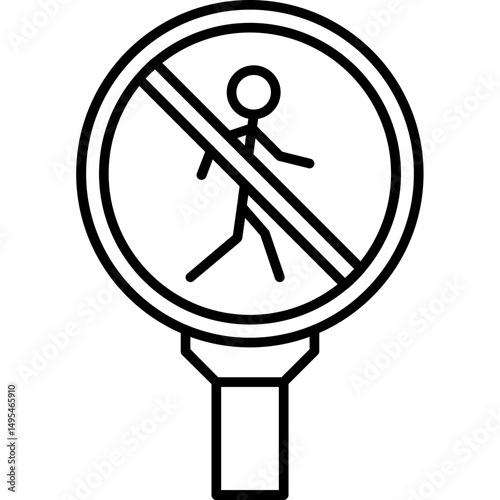 No Pedestrians Icon