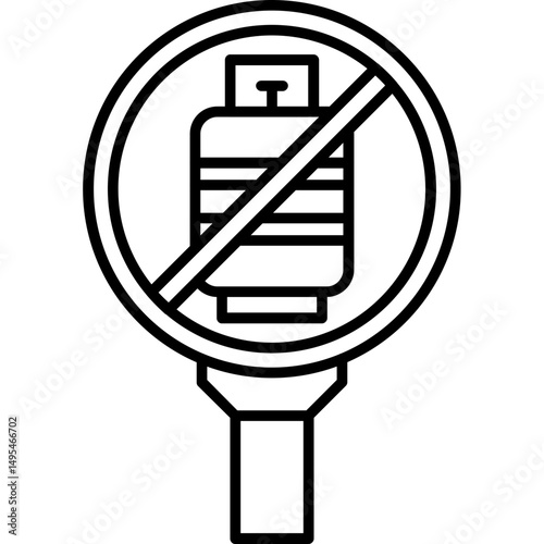 No Propane Tanks Icon