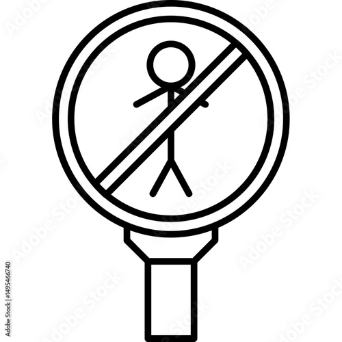 No Trespassing on Tracks Icon