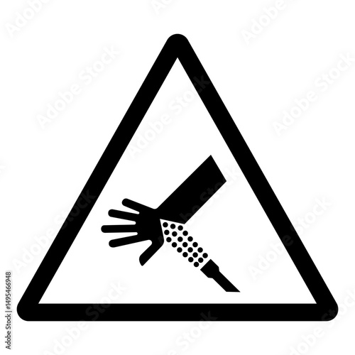 Warning Skin Puncture Symbol Sign ,Vector Illustration, Isolate On White Background Label.EPS10