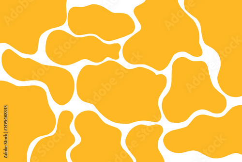 abstract background with orange blob. Cheese slime blob. Melted cheese slime blob wallpaper seamless.