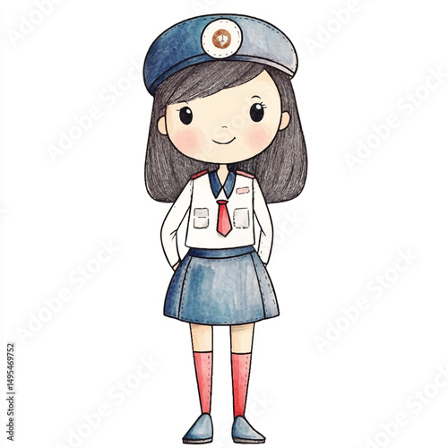 A girl Flight Attendant