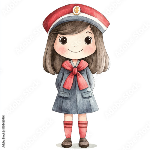 A girl Flight Attendant