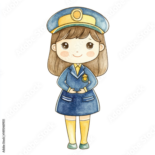 A girl Flight Attendant