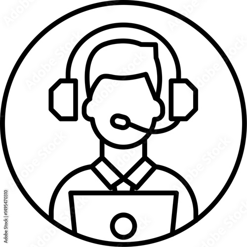 Dedicated Support Agent Icon