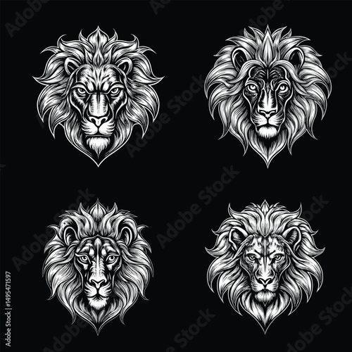 Lion Head Vector