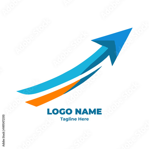 Clean modern financial logo with minimal concept for business advisor tax planner firm consultant branding startup and investment agency