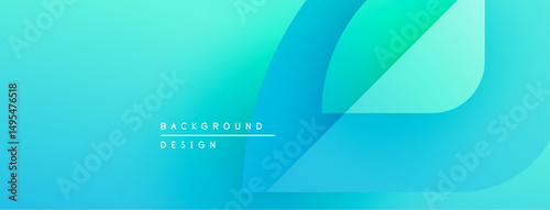 Abstract gradient background. Blue, turquoise hues blend smoothly. Minimalist design with text elements present. Modern aesthetic.
