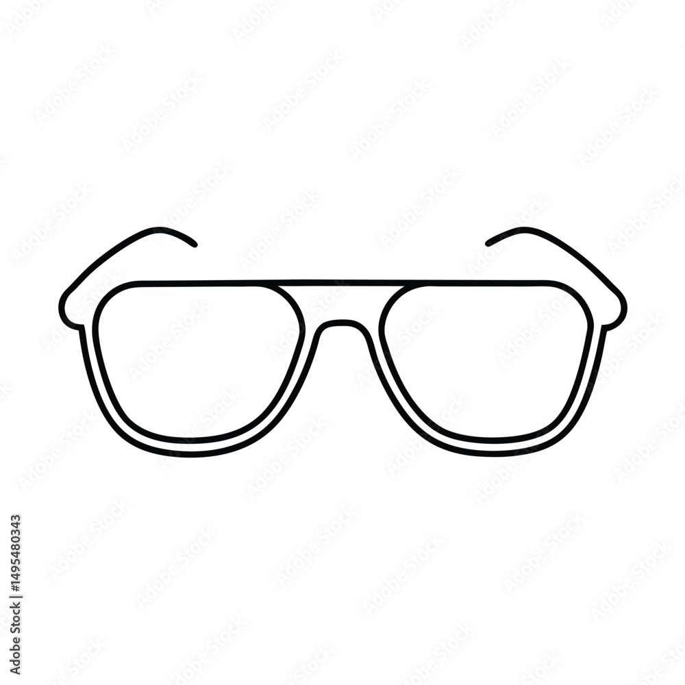 Fototapeta premium glasses on white background