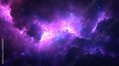 Brilliant purple space backdrop that is artistic
