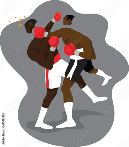 Boxing Match Vector Illustrations
