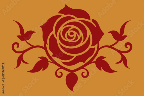 red rose vector illustration