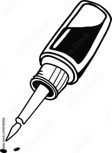 Precise Application: A detailed, high-contrast image of a bottle with a precision applicator dispensing liquid droplets. The clear representation emphasizes the importance of accuracy. 