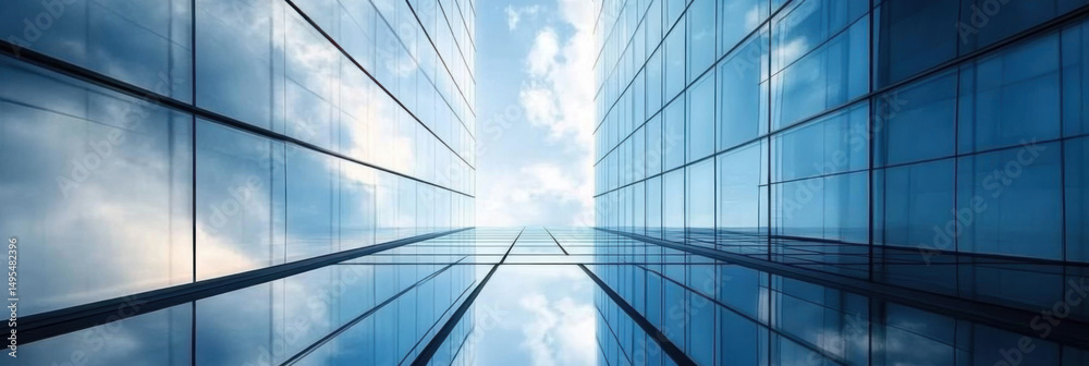 Fototapeta premium Geometry and perspective of modern architecture