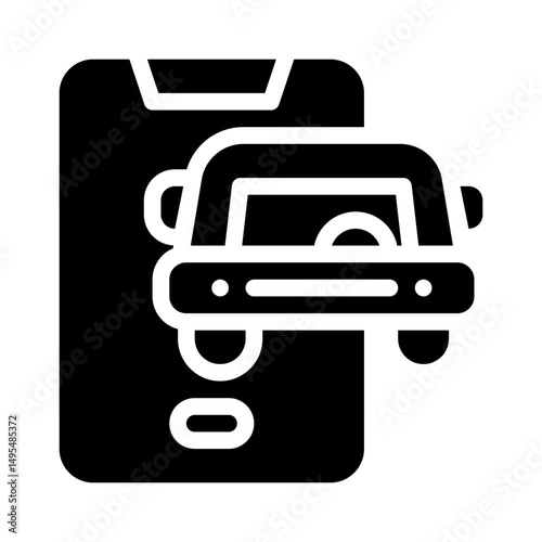 car booking glyph icon