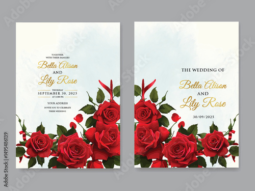 Luxury wedding invitation card design